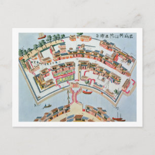 Carte Postale Plan of the Dutch Factory in the Island of Desima