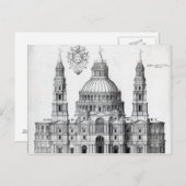 Carte Postale Plan pour Saint-Pierre, Rome, 1539 (Devant / Derrière)