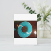 Carte Postale Plan rapproché bleu mignon de grains de café (Debout devant)