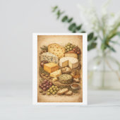 Carte Postale Planche à fromage de style vintage (Debout devant)