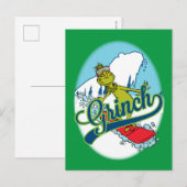 Carte Postale Planche à neige du Grinch (Devant / Derrière)