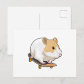 Carte Postale Planche à roulettes pour hamster (Devant / Derrière)