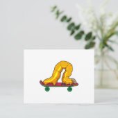 Carte Postale Planche à roulettes pour patineur chenille (Debout devant)