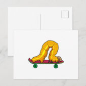 Carte Postale Planche à roulettes pour patineur chenille (Devant / Derrière)