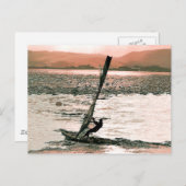 CARTE POSTALE PLANCHE À VOILE (Devant / Derrière)