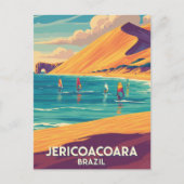 Carte Postale Planche à voile à Jericoacoara Brésil Travel (Devant)