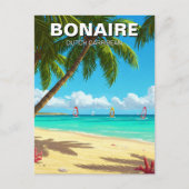 Carte Postale Planche à voile en Bonaire Hollandais Caraïbes (Devant)