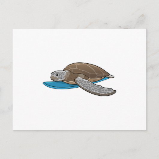 Carte Postale Planche de surf Turtle Surfer (Devant)