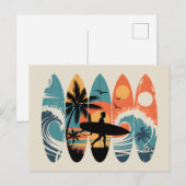 Carte Postale Planches de surf (Devant / Derrière)