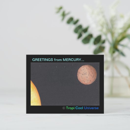 Carte Postale Planet MERCURY postcard (Debout devant)