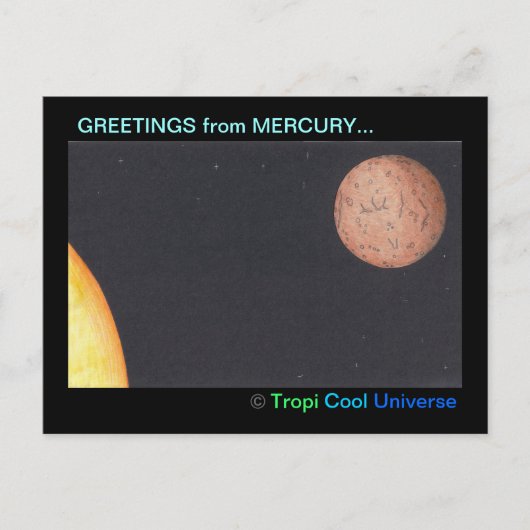Carte Postale Planet MERCURY postcard (Devant)