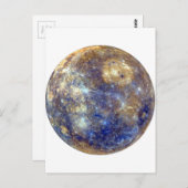 Carte Postale PLANET MERCURY v2 (système solaire) ~ (Devant / Derrière)
