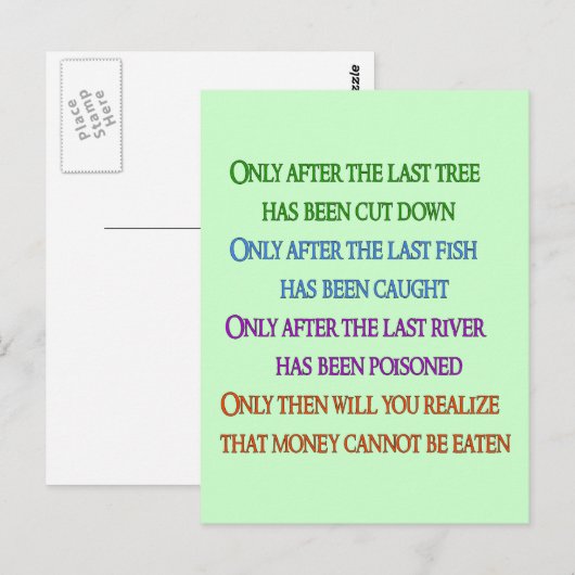 Carte Postale Planète (Devant / Derrière)