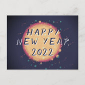 Carte Postale Planète Abstraite Moderne Bonne Année 2023  (Devant)