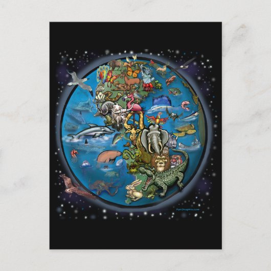Carte Postale Planète animale (Devant)