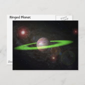 Carte Postale planète annelée (Devant / Derrière)