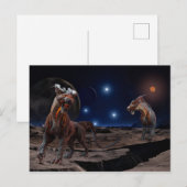 Carte Postale Planète créature extraterrestre effrayante (Devant / Derrière)