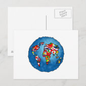 Carte Postale Planète du drapeau (Devant / Derrière)