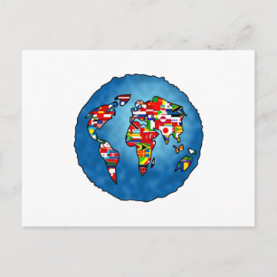 Carte Postale Planète du drapeau