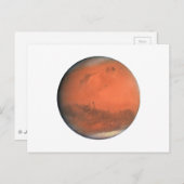 Carte Postale PLANÈTE MARS true color naturel (Devant / Derrière)