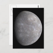 Carte Postale Planète Mercure dans l'espace (Devant / Derrière)