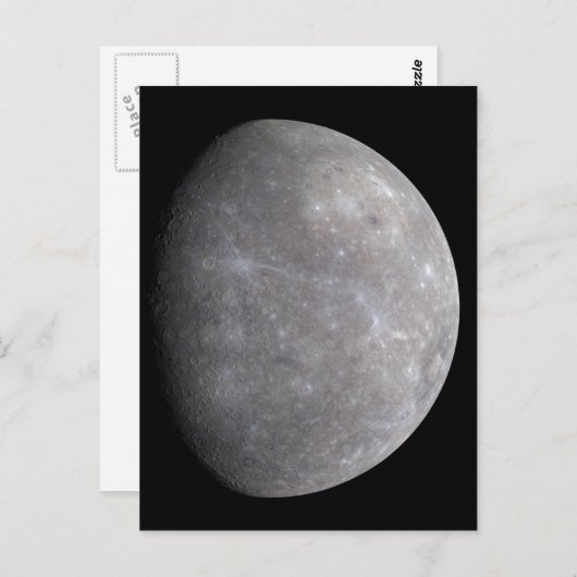 Carte Postale Planète Mercure dans l'espace (Devant / Derrière)