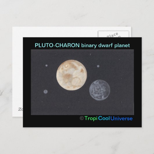 Carte postale Planète PLUTO (Devant / Derrière)