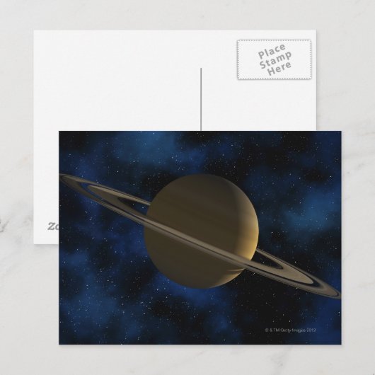 Carte Postale planète Saturne (Devant / Derrière)