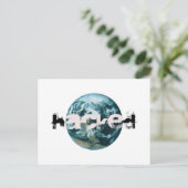 Carte Postale planète Terre piratée (Debout devant)