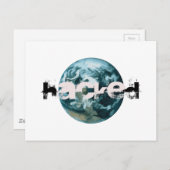 Carte Postale planète Terre piratée (Devant / Derrière)