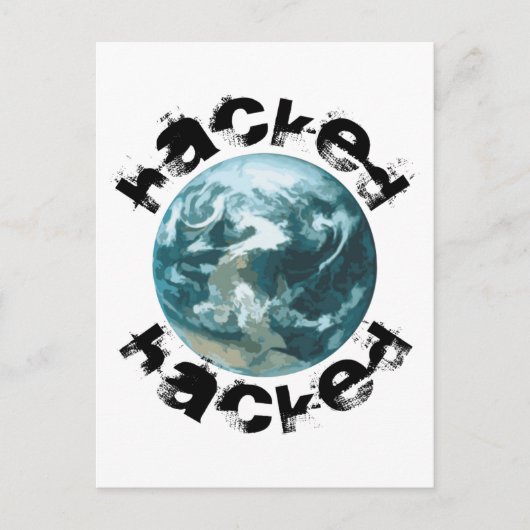 Carte Postale planète Terre piratée (Devant)