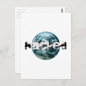 Carte Postale planète Terre piratée (Devant / Derrière)