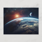 Carte Postale Planète terrestre de l'espace (Devant)