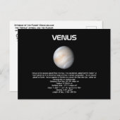 Carte postale Planète Vénus (Devant / Derrière)