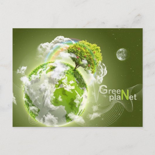 Carte Postale planète verte (Devant)