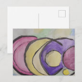 Carte postale Planètes Art Abstrait (Devant / Derrière)