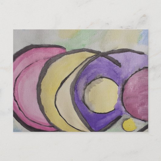 Carte postale Planètes Art Abstrait (Devant)