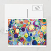 Carte Postale Planètes colorées (expressionnisme abstrait) (Devant / Derrière)