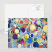 Carte Postale Planètes colorées (expressionnisme abstrait) (Devant / Derrière)