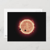 Carte Postale Planètes en transit devant une étoile naine rouge  (Devant / Derrière)