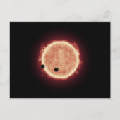 Carte Postale Planètes en transit devant une étoile naine rouge  (Devant)