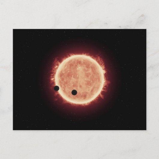 Carte Postale Planètes en transit devant une étoile naine rouge  (Devant)