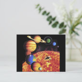 Carte postale Planètes système solaire (Debout devant)