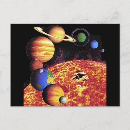 Carte postale Planètes système solaire (Devant)