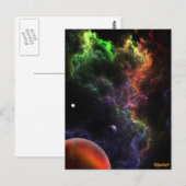 Carte Postale Planétoïdes Dans Le Cluster Nebula Art Spatial (Devant / Derrière)
