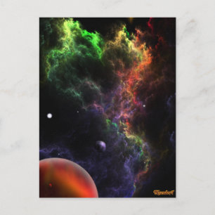 Carte Postale Planétoïdes Dans Le Cluster Nebula Art Spatial