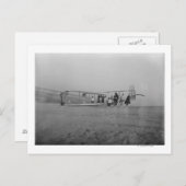 Carte Postale Planeur préparé pour le vol par (Devant / Derrière)