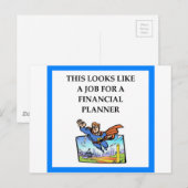 CARTE POSTALE PLANIFICATEUR FINANCIER (Devant / Derrière)