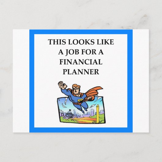 CARTE POSTALE PLANIFICATEUR FINANCIER (Devant)