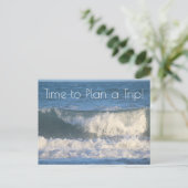 Carte Postale Planification de voyage à la plage Photo de vagues (Debout devant)